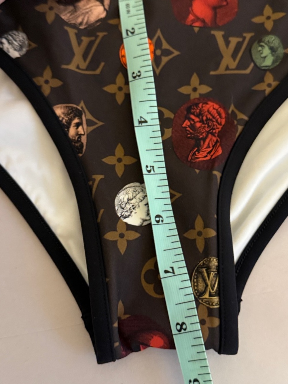 Authentic Louis Vuitton Brown Monogram Bikini Briefs Greek coin NWOT  Motifs - Picture 13 of 14